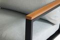 Loungeset Tokyo Svart/Grå/Teak 4 delar Sunlife